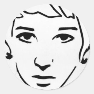 stencildekalett runt klistermärke