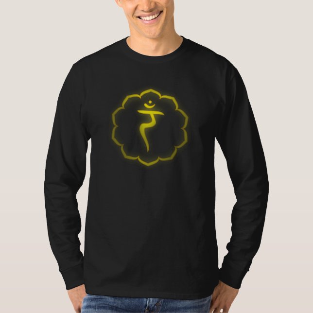 ’Stenciled’ 3rd Chakra - Manipura Tee Shirt (Framsida)