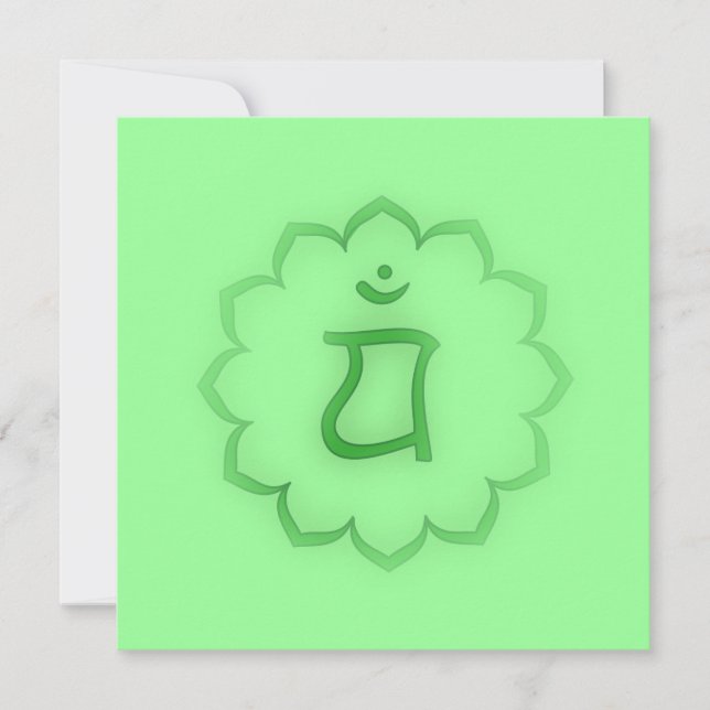 "Stenciled" Heart Chakra - Anahata Inbjudningar (Framsida)