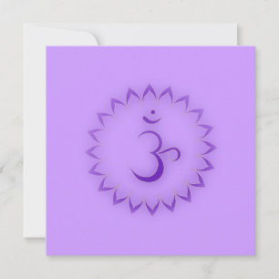 "Stenciled" Krona Chakra - Sahasrara Inbjudningar