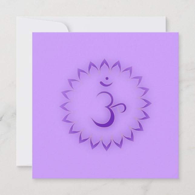 "Stenciled" Krona Chakra - Sahasrara Inbjudningar (Framsida)