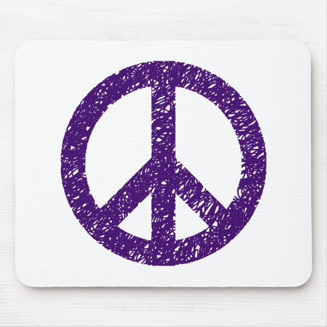 Stenciled Peace Symbol - DP-Lila Musmatta (Framsidan)