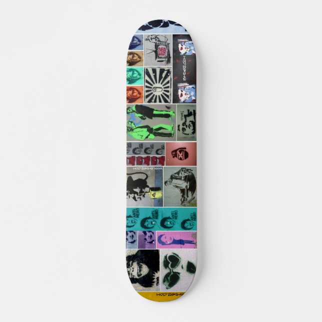 Stencilera förödelse skateboard bräda 21,5 cm (Framsida)