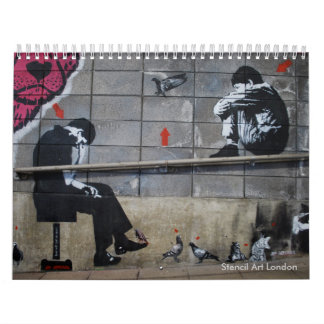 Stencilera konst London Kalender