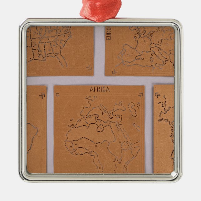 Stencilerar av världen julgransprydnad metall (Framsidan)