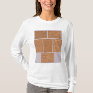 Stencilerar av världen t-shirt