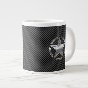 Stencilstensfärgad Märkre för kolfibrer Stil Jumbo Mugg