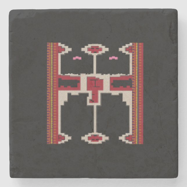 Stencoaster med Borneo-design Stenunderlägg (Framsidan)