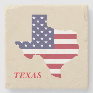 StenCoater av den Texas flaggakartan Stenunderlägg