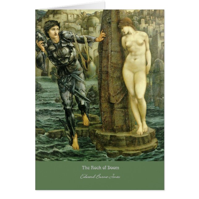 "Stenen av doomen", vid Edward Burne-Jones Hälsningskort (Framsidan)