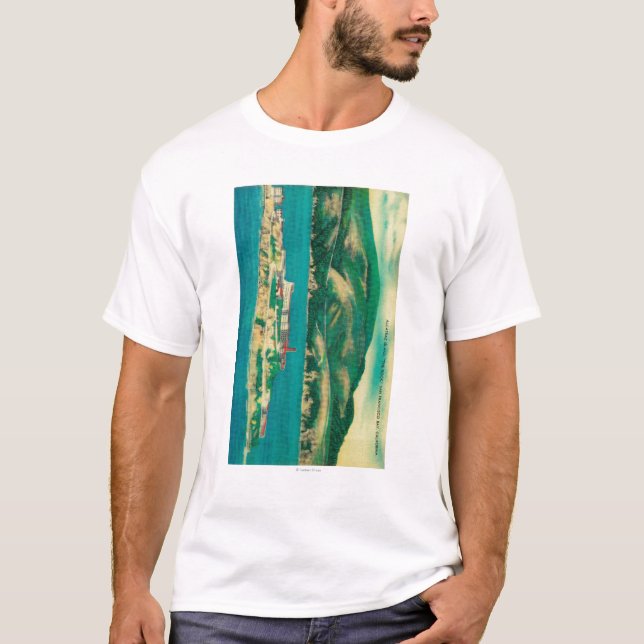 Stenen, den Alcatraz ön och Sanet Francisco T Shirt (Framsida)