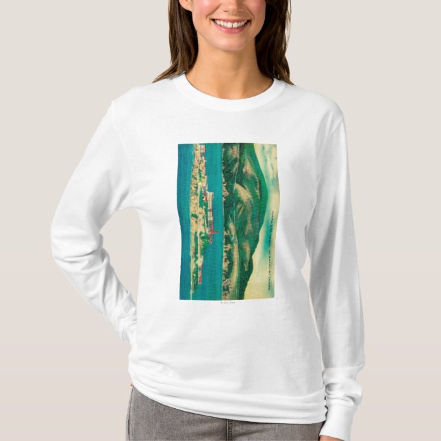 Stenen, den Alcatraz ön och Sanet Francisco Tee (Framsida)