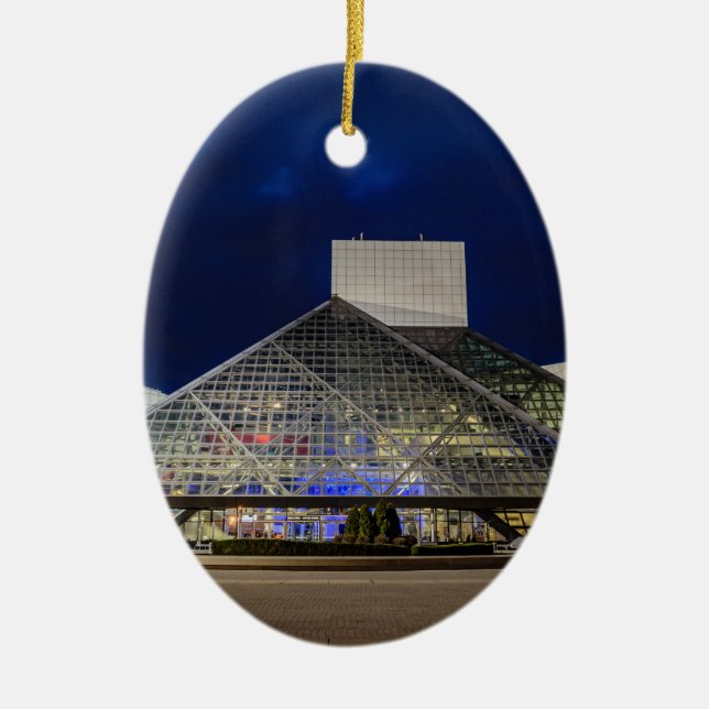 Stenen - och - rulla Hall av berömmelse på Julgransprydnad Keramik (Framsidan)