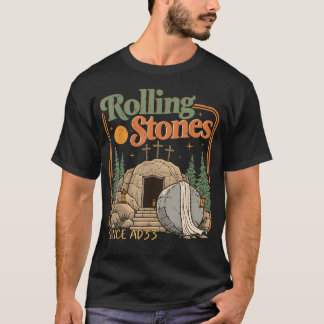 Stenen Rullades Undan Han Är Vid Liv Retro T Shirt