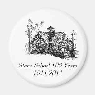 Stenen skolar 100 år magnet