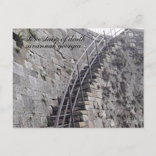Stenen trappor till döden savannah georgia vykort (Framsida)