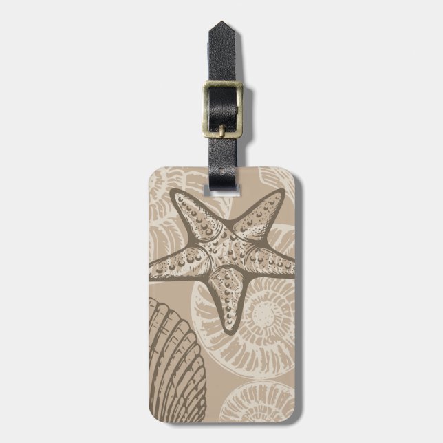 Stenfisk och snäckor av sjöliv i kustområden bagagebricka (Vertikal Framsida)