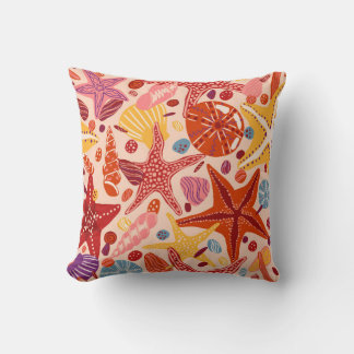 Stenfiskar, snäckor och stenar, platta hand plocka kudde