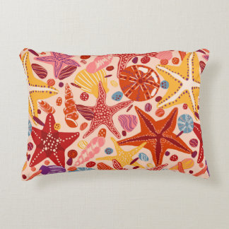 Stenfiskar, snäckor och stenar, platta hand plocka prydnadskudde