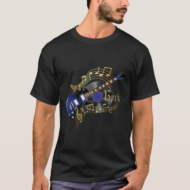 Stengitarrmusik T Shirt (Framsida)