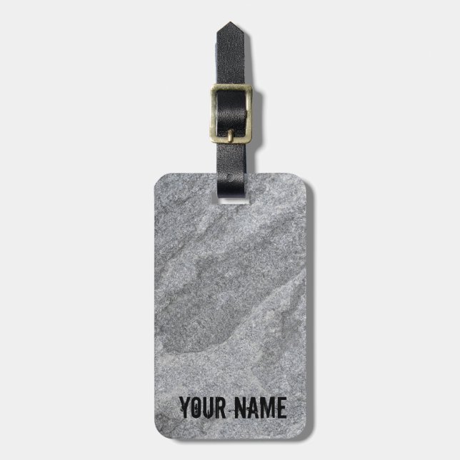 Stengranitstruktur grått-stoneware bagagebricka (Vertikal Framsida)