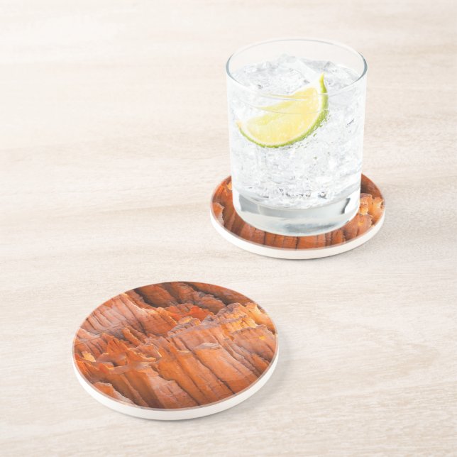 StenHoodoos i morgon tänder Underlägg Sandsten (Sidan)