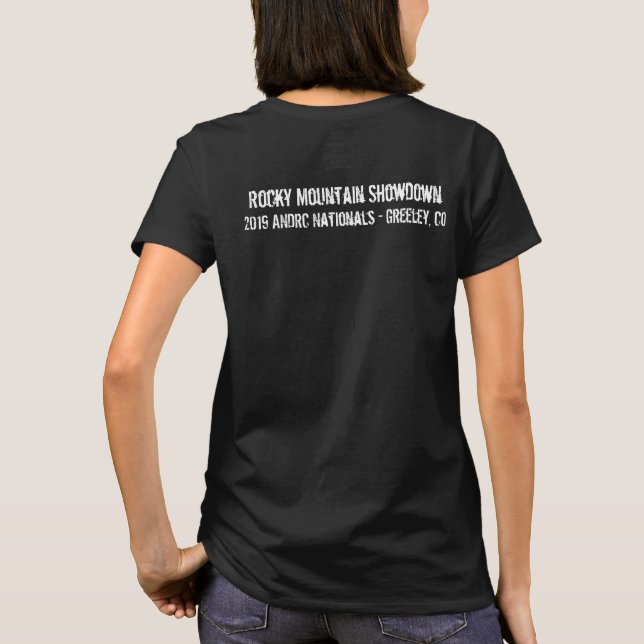 Stenig bergkraftmätning - dvärg- skjorta t shirt (Baksida)