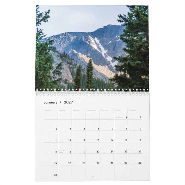 Stenig bergnationalpark kalender (Jan 2027)