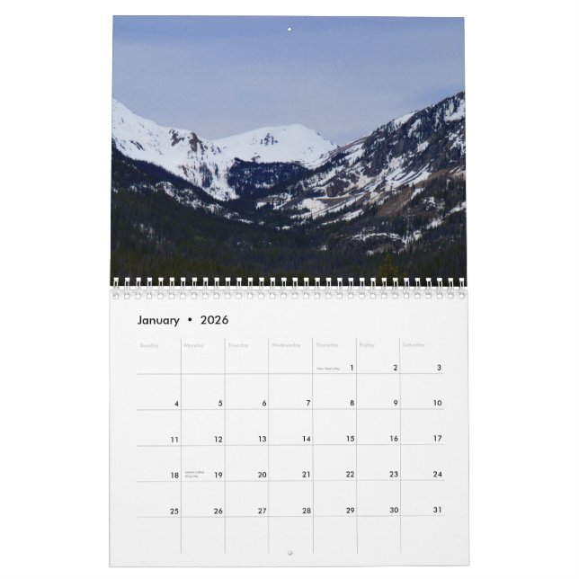 Stenig bergnationalparkkalender kalender (Jan 2026)