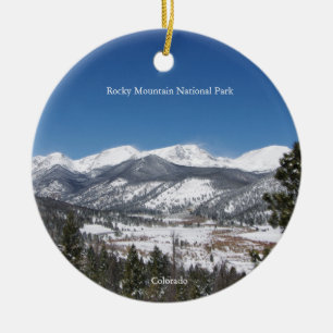Stenig bergnationalparkprydnad julgransprydnad keramik