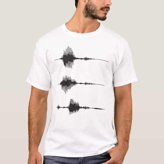Stenig bergregistreringsapparatSoundwaves T-shirt (Framsida)