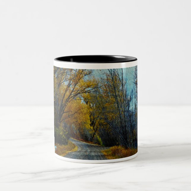 Stenig bergväg Två-Tonad mugg (Center)