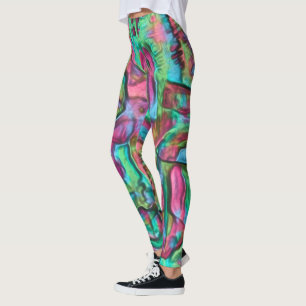 Stenig eller skrynklig färgad med mjukt silkeslena leggings