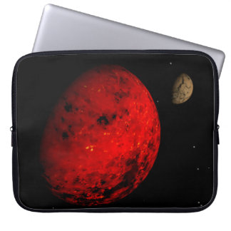 Stenig måne för rött planet laptop sleeve
