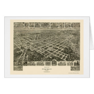 Stenig montering, panorama- karta för NC - 1907 Hälsningskort