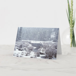 Stenig Mtn vintersnö Helgkort