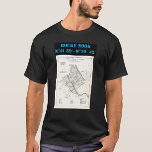 Stenig Nookkarta av fjärdKingston Duxbury Plymout T Shirt