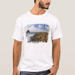 Stenig Oregon Stillahavskusten i Stillahavs- stad T-shirt