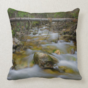 Stenig skogbäckdekorativ kudde