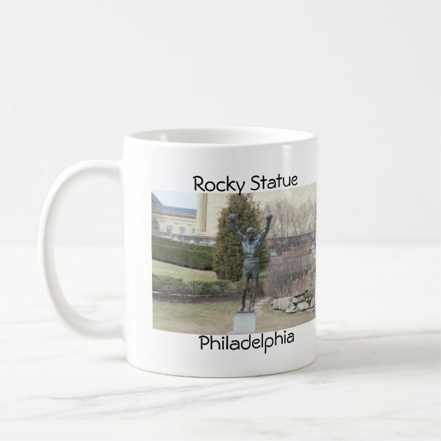 Stenig staty Philadelphia Kaffemugg (Vänster)