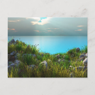 Stenig strandvykort vykort