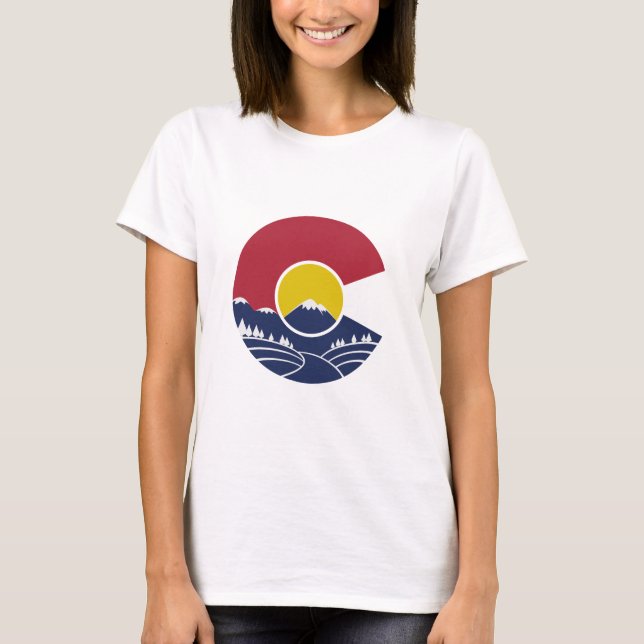 Stenigt berg Colorado C Tee Shirt (Framsida)