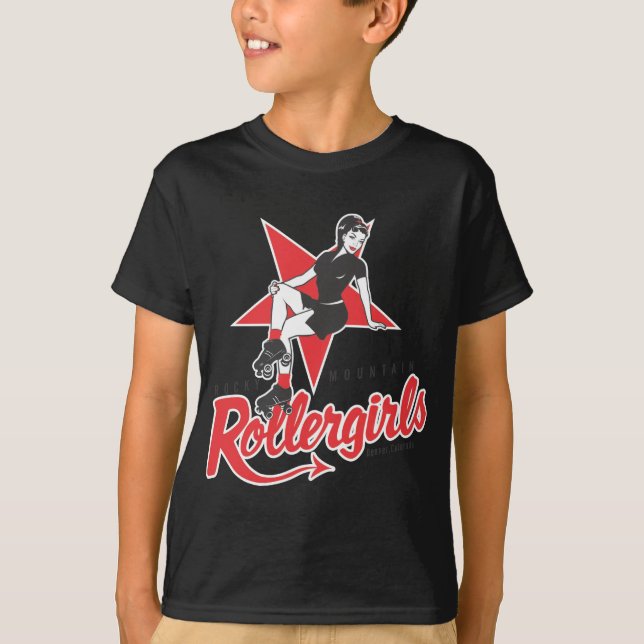 Stenigt berg Rollergirls Tee Shirt (Framsida)