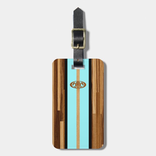 Stenigt peka hawaiibon iscensatt Fauxträ Bagagebricka (Vertikal Framsida)