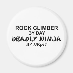Stenklättrare dödliga Ninja vid natt Magnet