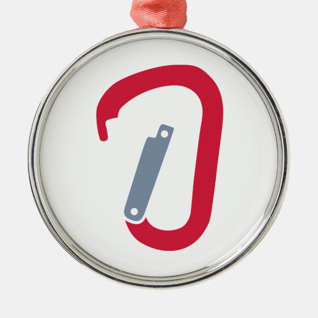 Stenklättringcarabiner Julgransprydnad Metall (Framsidan)