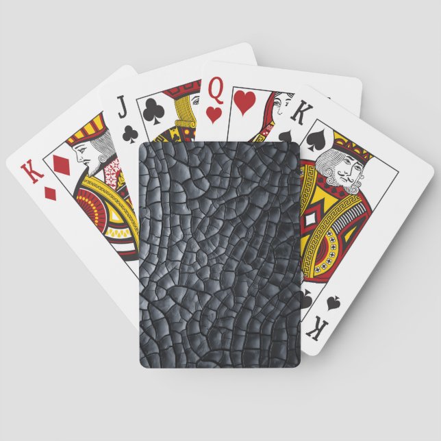 Stenkol från struktur mönster casinokort (Baksidan)