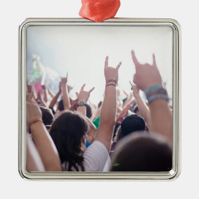 Stenkonsertåhörare Julgransprydnad Metall (Framsidan)