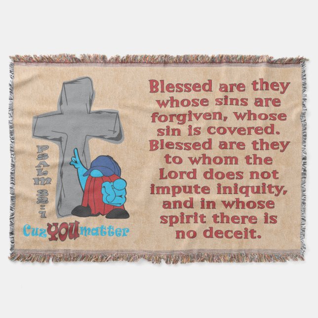 Stenkors Cuz You Matter Psalm 32 1 Filt (Framsidan)