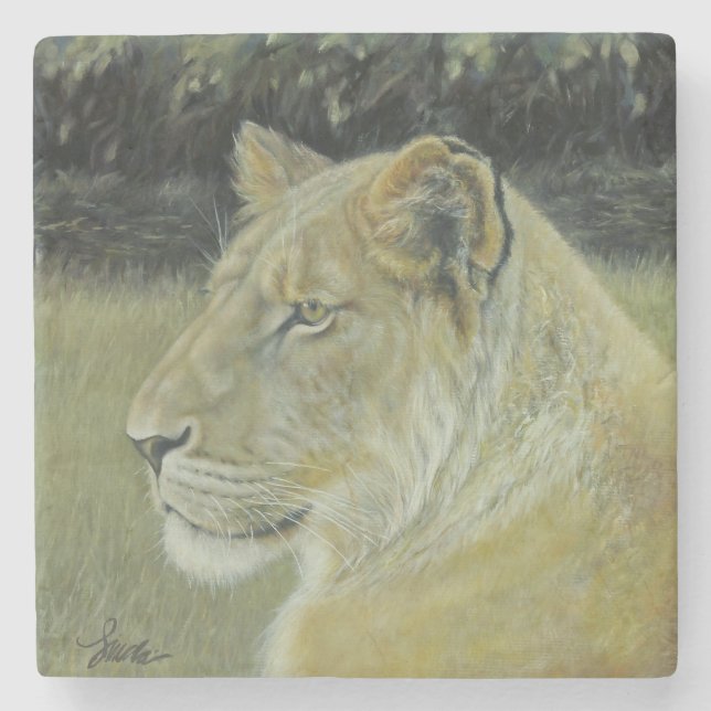 "Stenkustfartyg för den lejona drottningen" Stenunderlägg (Framsidan)